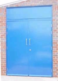 Steel doors without glazing